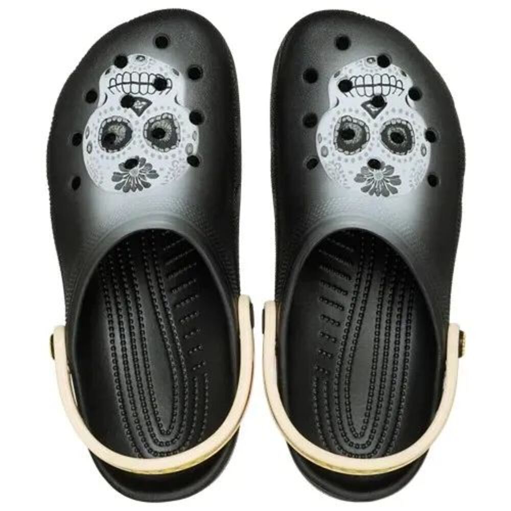 Crocs Day of the Dead Classic Clogs Black/Multi Men's Size 11 - (212109-0C4)